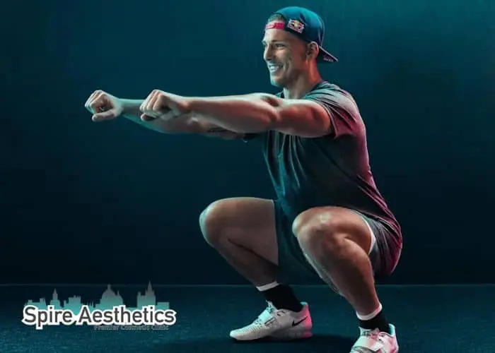 Image of man build leg muscle Wibsey through exercise