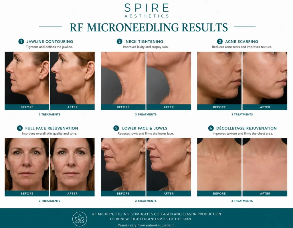 RF Microneedling Skin tightening Wibsey results