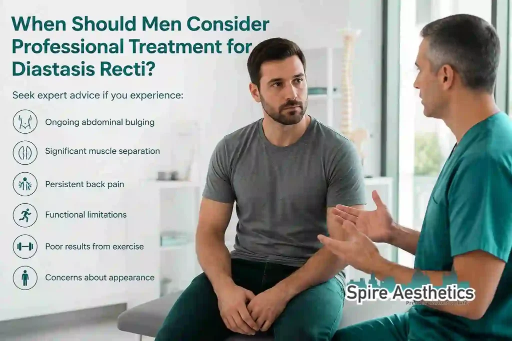 When Should Men Consider Professional Treatment for Diastasis Recti Wibsey?